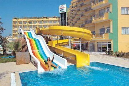 โรงแรม "หาด Asrin" (ตุรกี) คำอธิบายและบทวิจารณ์