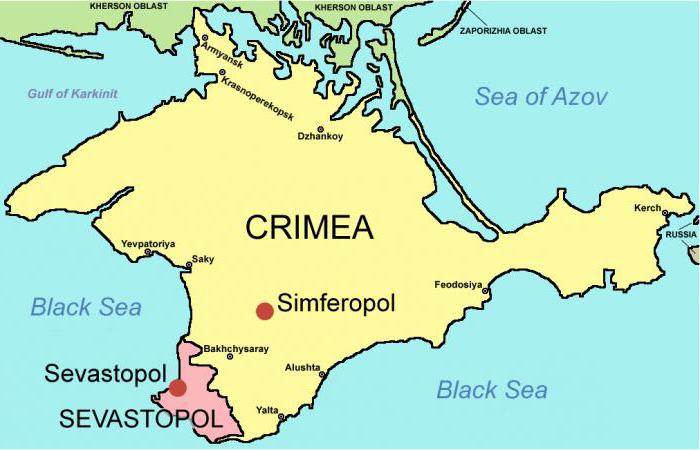 Crimean Federal District ของรัสเซีย Crimean Federal District: แผนที่